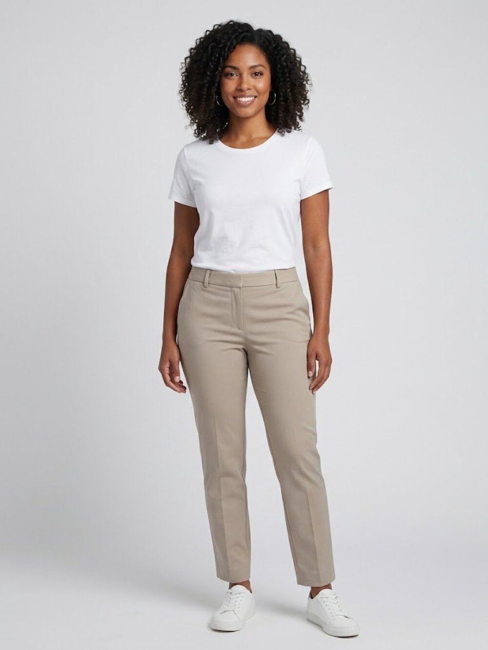 Van Heusen Stretch Beige Trousers - Sz 12